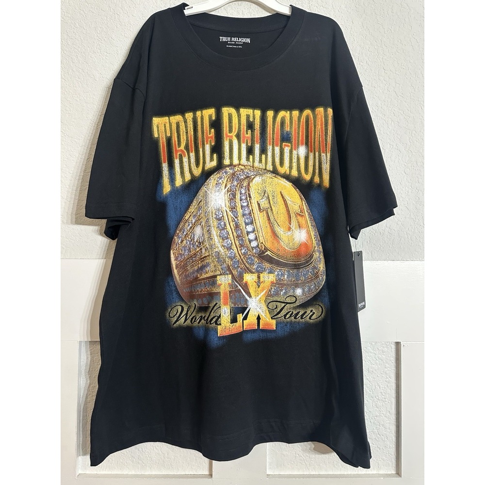 TRUE RELIGION Game Day T-SHIRT MENS 3XL NEW Football Ring